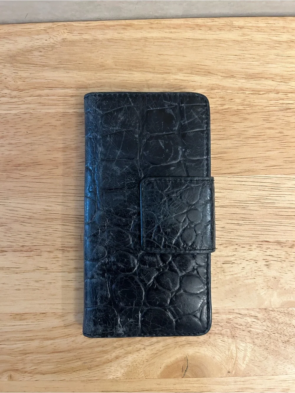 Fossil Issue 1954 line black bifold wallet, Genuine Cow-Hide Leather